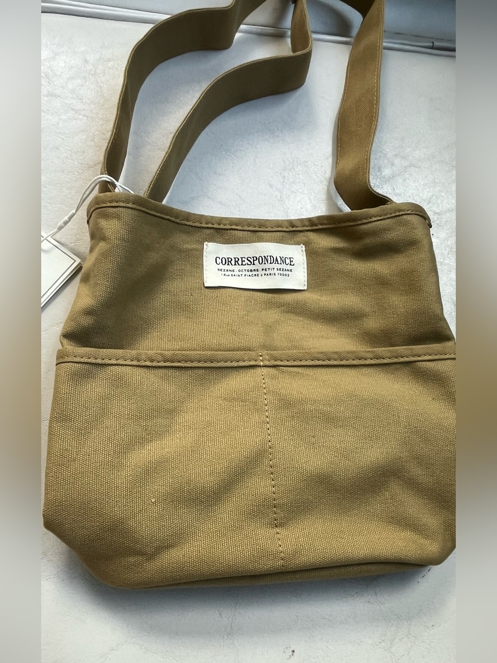 NWT Correspondance Tan Canvas Crossbody Bag